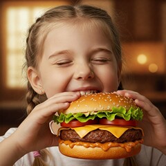 Lettuce, tomato, yummy meat... perfect! I'm making happy burger noises in my head!