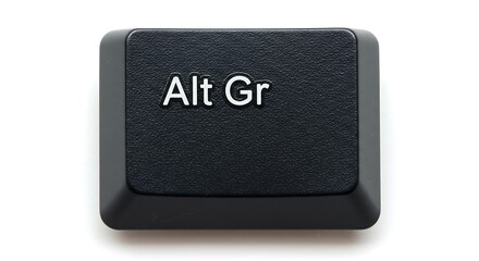 Isolated Alt Gr Key: A Textured Macro Shot of a Black Computer Key