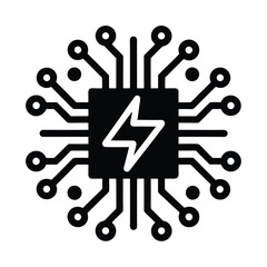 Electric Circuit Board Icon Vector Illustration