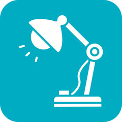 Desk Lamp icon vector image. Suitable for mobile apps, web apps and print media.