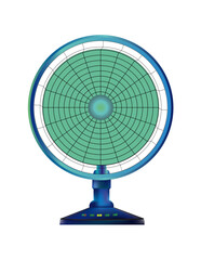 Table Fan Vector Design isolated on Yellow background