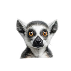 Fototapeta premium Curious Ring-tailed Lemur Portrait