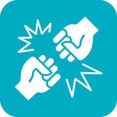 Fight icon vector image. Suitable for mobile apps, web apps and print media.