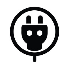 smart plug socket icon vector illustration