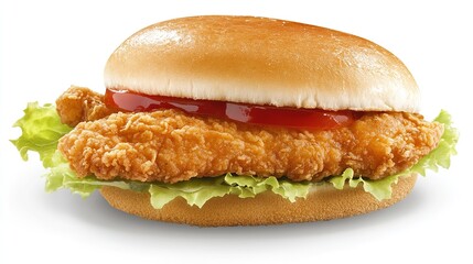 Fried Chicken Breast. Golden and Crispy Delicacy.