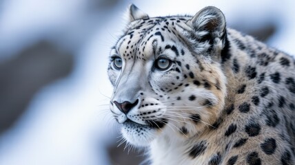 Obraz premium Portrait of a llama with soft, textured fleece standing in a serene, muted outdoor landscape.