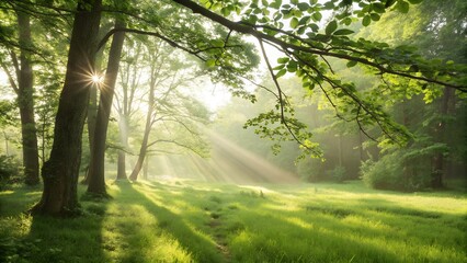 Fototapeta premium morning in the woods