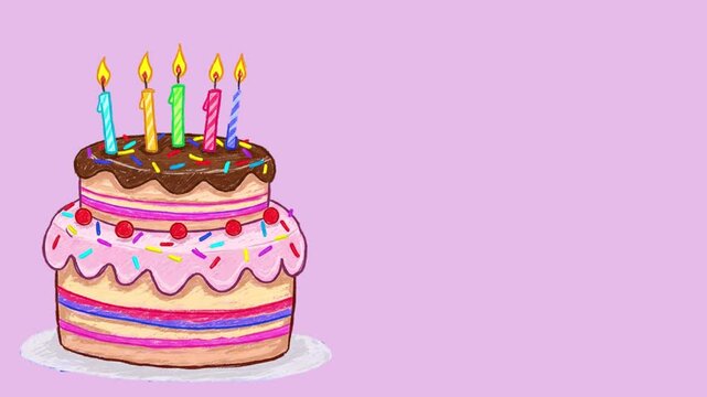 animation birthday cake