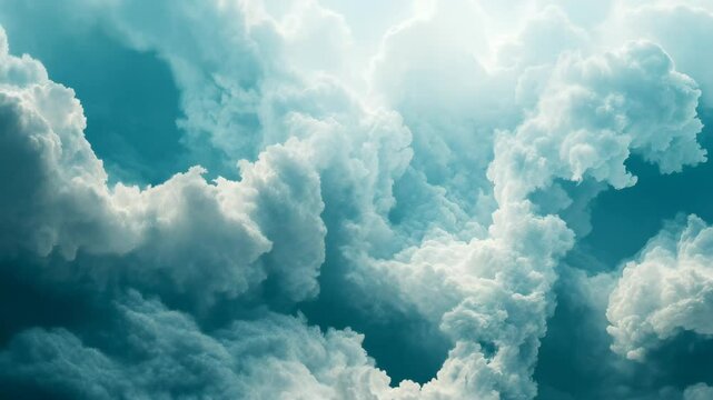 The sky is filled with clouds, creating a moody and dramatic atmosphere. The clouds are scattered throughout the sky, with some appearing closer to the viewer and others further away