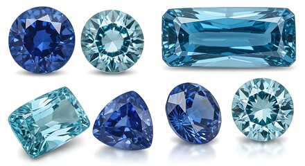 Ocean's Embrace: A Collection of Blue Gemstones in Vivid Hues