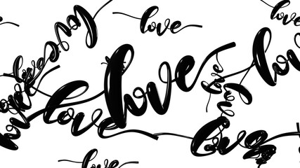 Text Loves in black.
3DCG abstract 3D illustration.
