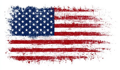 American Flag: The American flag, rendered with a grunge-style, captures the essence of patriotism with its stars and stripes design.