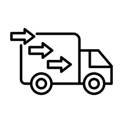 Delivery Truck Outline Icon