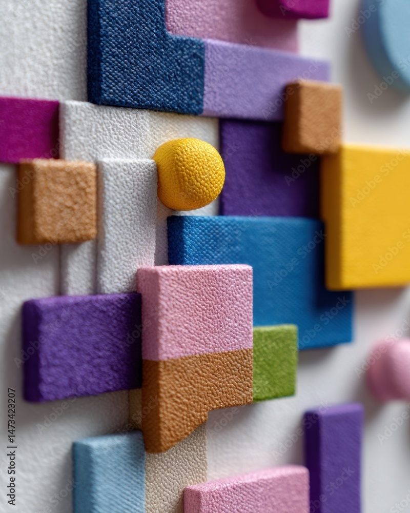 Poster leeyongjay's diy crafts showcase upcycled scrap fabric art with vibrant colors and intricate pattern