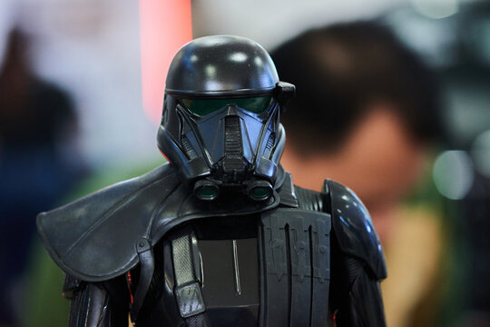 Clone Captain Rex figure in San Salvador, May 4 2025, showcasing detailed armor for Star Wars Day celebrations.