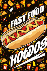 hot dog poster
