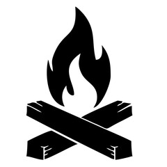 Bonfire vector icon campfire symbol 