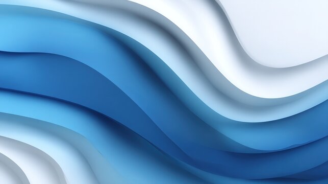 Modern corporate abstract wave pattern, gradient blue and white tones, smooth 3D rendering design, suitable for website header background, futuristic digital background for business presentation,