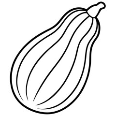 Yellow Squash Flat Icon Design