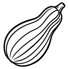 Yellow Squash Flat Icon Design