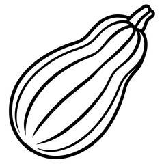 Yellow Squash Flat Icon Design