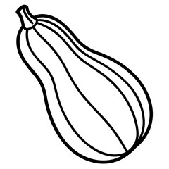 Yellow Squash Flat Icon Design