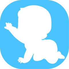 Cute Baby Logo Design Vector