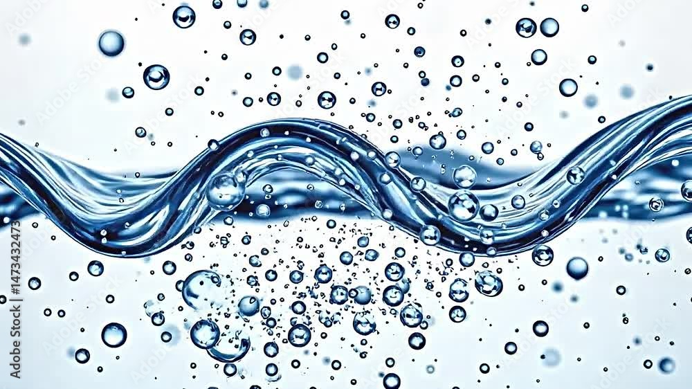 Aufkleber dynamic scene of water motion captured way that highlights its fluidity movement. water appears to m