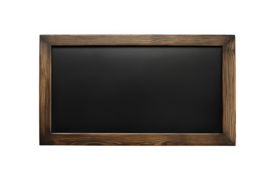 A rustic wooden frame surrounding a dark center against a dark background on transparent background png