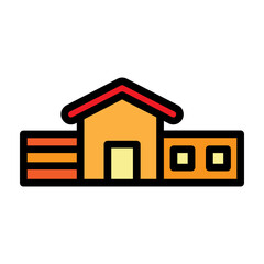 Villa Vector Filled Icon Design