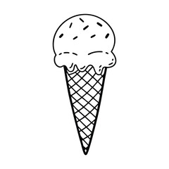 Ice cream logo clipart set. Colorful cone ice cream icon clip art in pictogram style vector illustration color pastel sweet dessert collection.