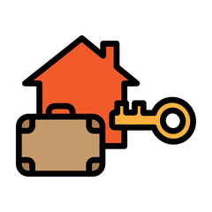 Vacation Rental Vector Filled Icon Design