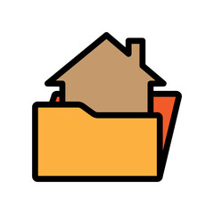 Real Estate Portfolio Vector Filled Icon Design