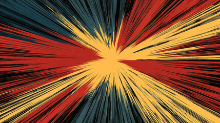 Speed lines backgrounds. Fast speed motion horizontal line manga effect, retro radial sun rays background. Comic magazine vector layouts. Dynamic movement for superhero fight, burst