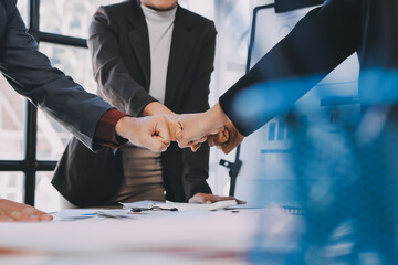 Business handshake for teamwork of business merger and acquisition,successful negotiate,hand...