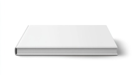 Blank white book cover mockup