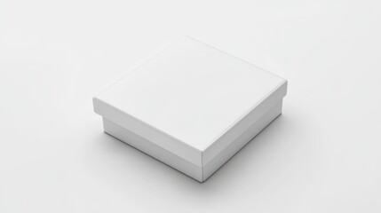 Fototapeta premium Blank white square gift box