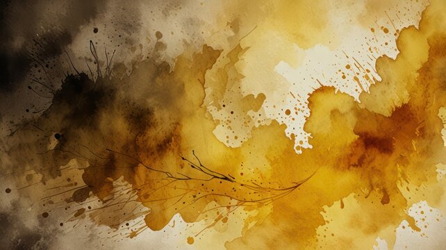 ellow watercolor background for your design background