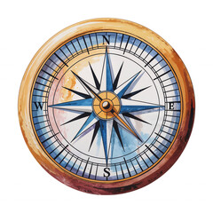 Navigational compass design with colorful details symbolizing direction and exploration