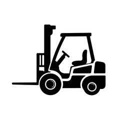 Forklift icon in a minimalist style on a white background  