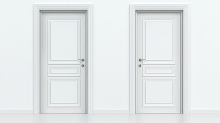 Soundproof doors isolated on white background