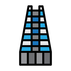 The Shard Vector Filled Icon Design
