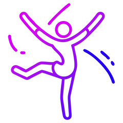 Artistic Gymnast in Graceful Pose with Dynamic Motion Lines – Vector Illustration