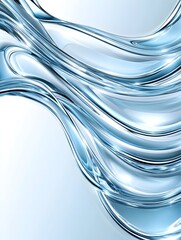 Abstract illustration of blue liquid flowing in a wavy pattern