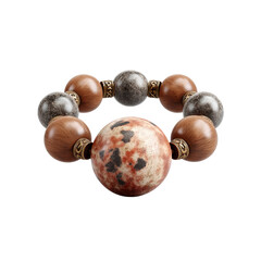 Obraz premium Elegant Beaded Bracelet with Large Central Stone - Jewelry Accessory