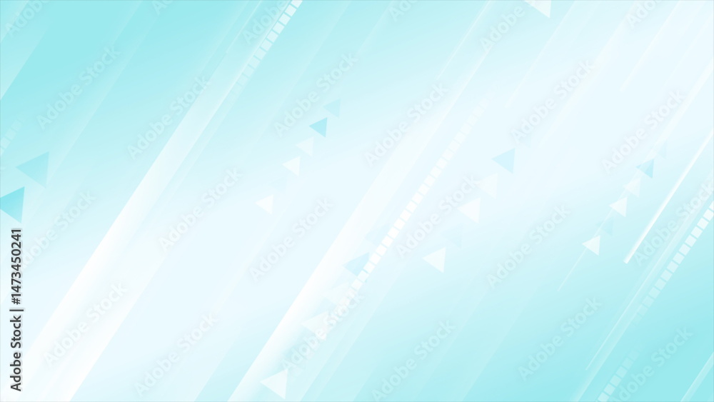 Poster technology minimal glossy blue background with stripes and arrows