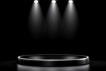 abstract pedestal black white lighting shadow
