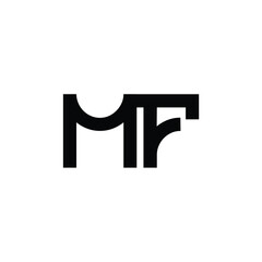 MF monogram logo design letter text name symbol monochrome logotype alphabet character simple logo