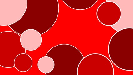 Red Easter Eggs Abstract Background with Circles and Colorful Pattern

