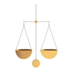 Elegant Golden Balance Scale Symbolizing Justice, Equilibrium and Harmony